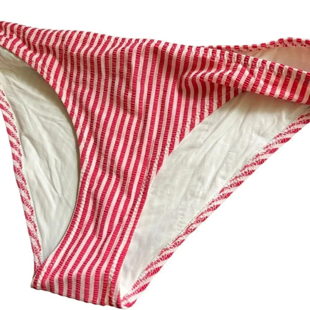 Solid & Striped Bikini Bottom nwot‎